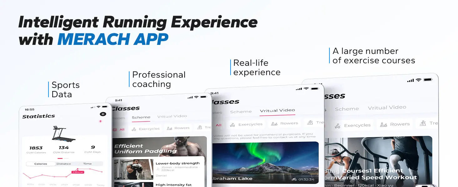 MERACH Foldable Treadmill T12 Incline 0.8-12km/H Walking Pad Save Space LED Display APP Heart Rate Monitoring 16.5" Wider Belt