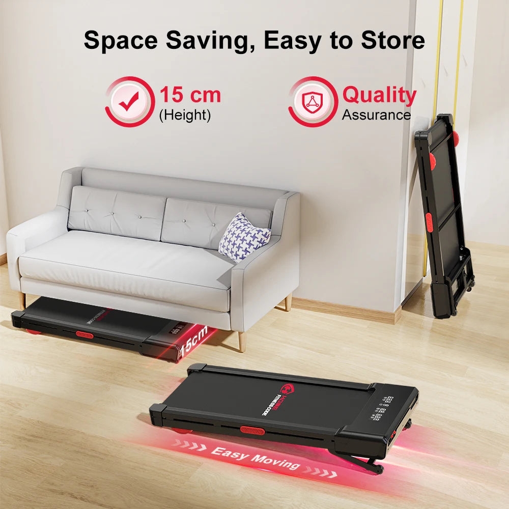 Walking Pad Treadmill for Home 9%Incline Under Desk Treadmill 3.0HP Quiet Motor Walking Running Machine with LCD Displa