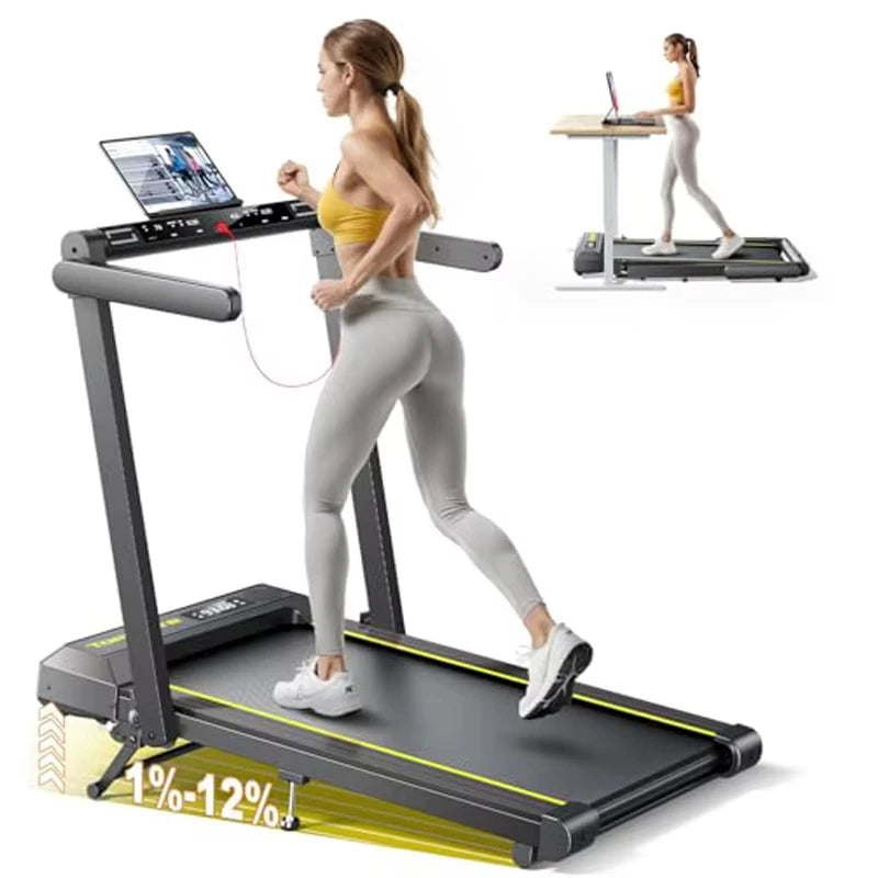 Walking Pad Treadmill with Quiet Motor, UK Home Fitness Fit, Walking Pad 0.6 - 5.0MPH Speed, 9% Incline, 265LBS Capacity