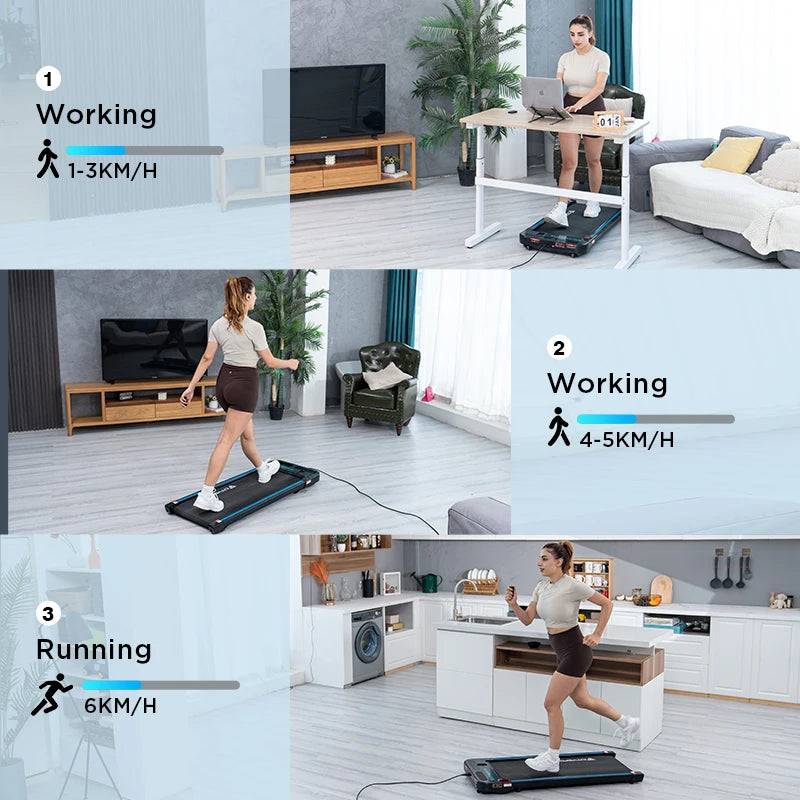 CITYSPORTS PRO Treadmill, Walking Pad with Remote Control & LED Display, Under Desk Treadmill, Easy to Move, Bluetooth Speaker